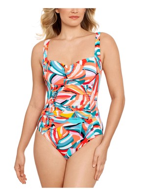 

SWIM SOLUTIONS Женский оранжевый цельный купальник с эластичной сборкой в форме сердца
