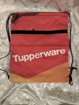 Tupperware Consultant Logo Award Drawstring Sling Backpack Brand New