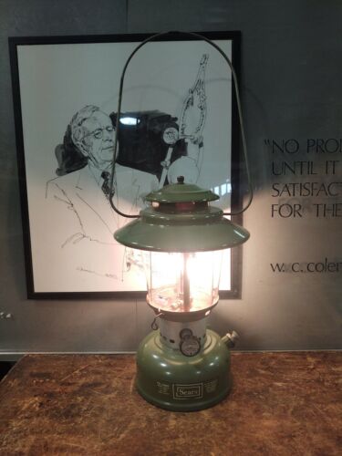 Vintage Sears Big Hat Avocado Lantern Made By Coleman Model Vintage Sears Big Hat Avocado Lantern Made By Coleman Model