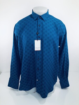 LUCHIANO VISCONTI CLASSIC / NEW w TAGS - Geometric Shiny Lg. Shirt