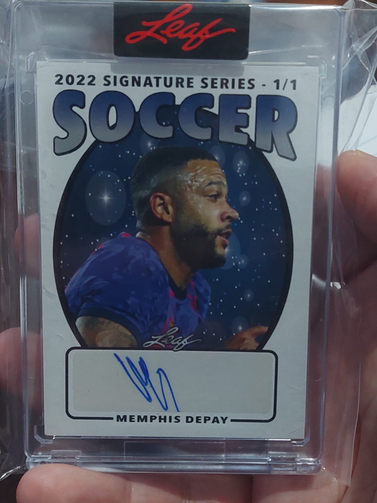 人気のクリスマスアイテムがいっぱい！ Depay Memphis 2022 eBay | 1/1 Auto Series Signature Leaf スポーツ選手