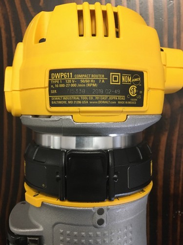 DEWALT DWP611 1.25 HP Max Torque Variable Speed Compact Router