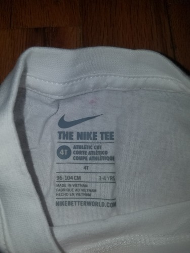 Nike The Nike Tee White Long Sleeve Football Shirt Size 4T Boy's NWT