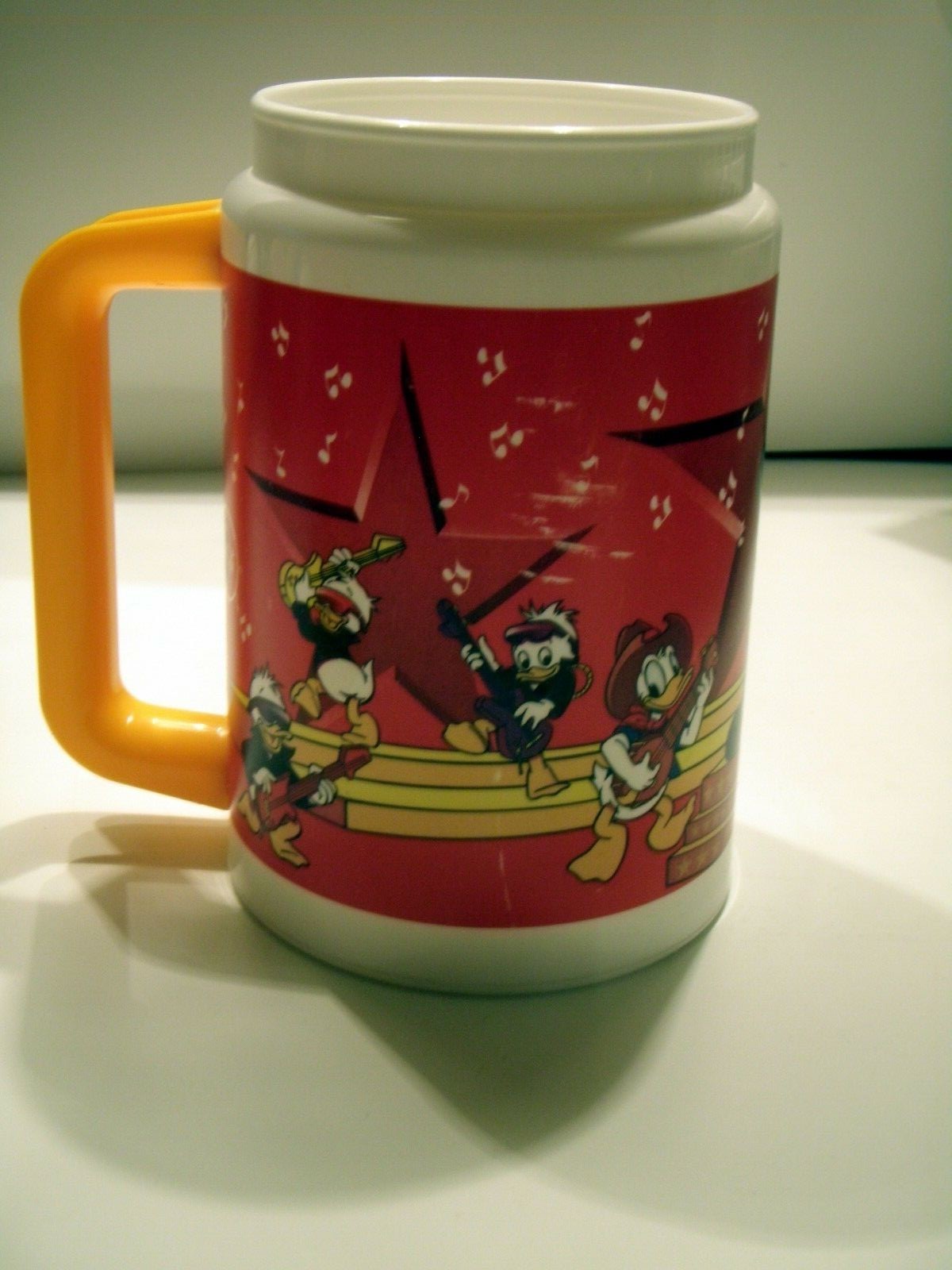 Vintage Whirley Disney Mickey Mouse Coca Cola Plastic Thermos Coke Cup