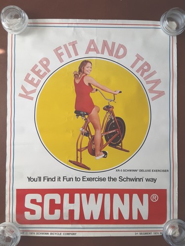 XR-5 Schwinn EXERCISER Advertising Poster Sign Chicago