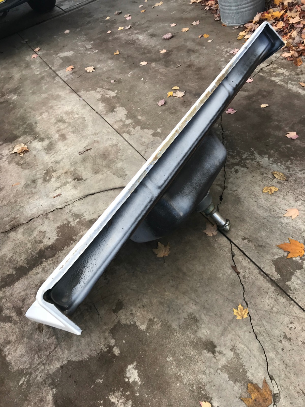 Antique Large Enamel Kitchen Sink Top Vintage 1920s - 1940s