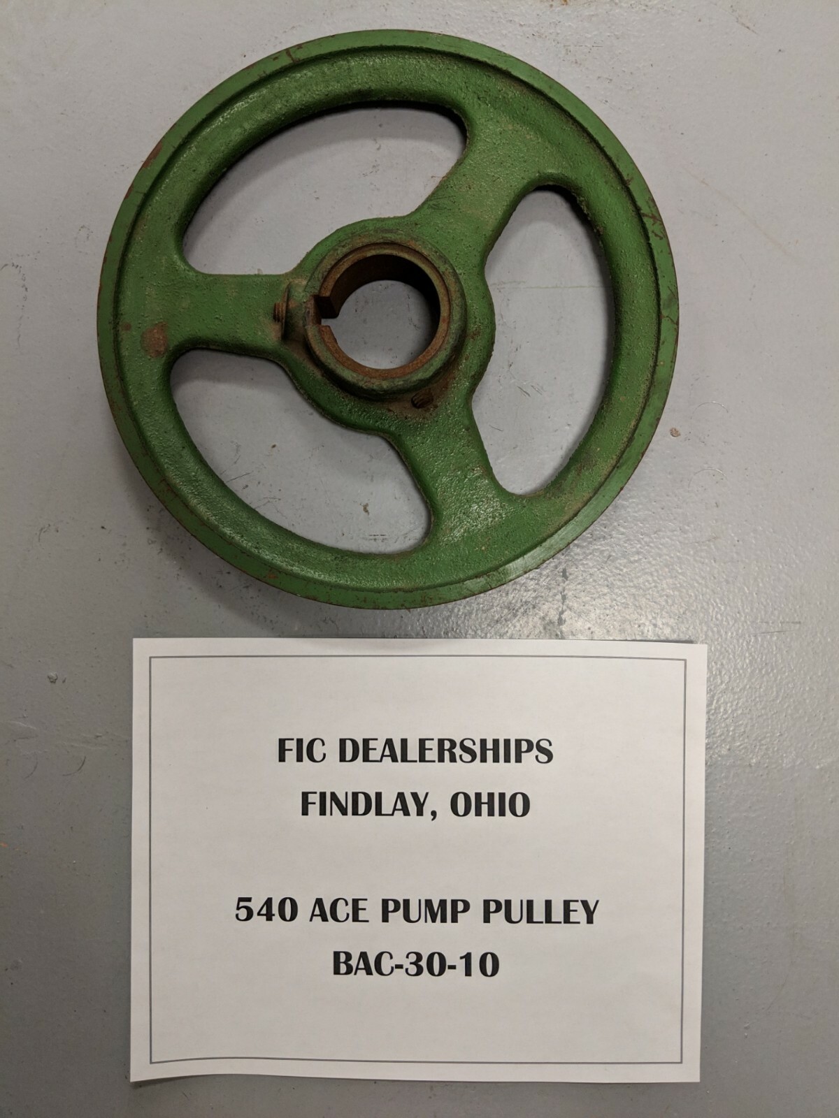 ACE 540 PUMP PULLEY BAC-30-10