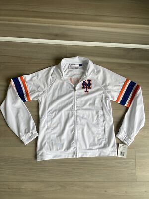New York Mets G-III Carl Banks Track Jacket Womens Full Zip Small Rhinestones