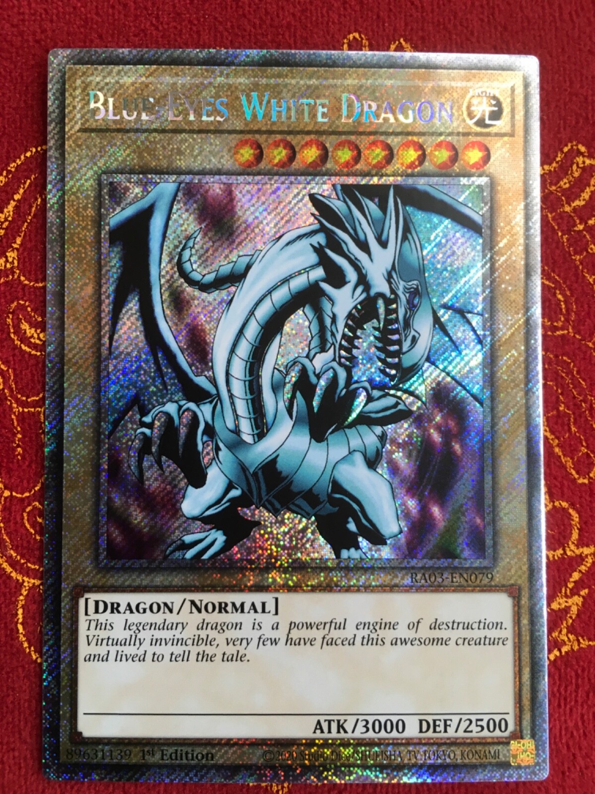 Blue-Eyes White Dragon (Platinum Secret Rare) RA03-EN079 Blue-Eyes White Dragon (Platinum Secret Rare) RA03-EN079