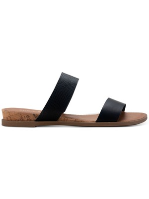 Женские черные босоножки-слипоны на танкетке с круглым носком Easten с круглым носком, 5 М