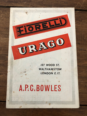 Fiorelli & Urago Cycles Fold Out Brochure/Leaflet, A P C Bowles Walthamstow