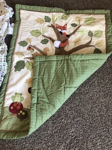 EUC Lambs & Ivy Echo Woodland Animals 7-pc Crib Bedding Set