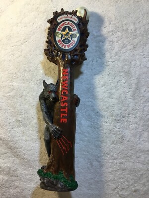 Newcastle Werewolf in London Blood Red Ale Beer Tap Handle NEW Full Moon 2012