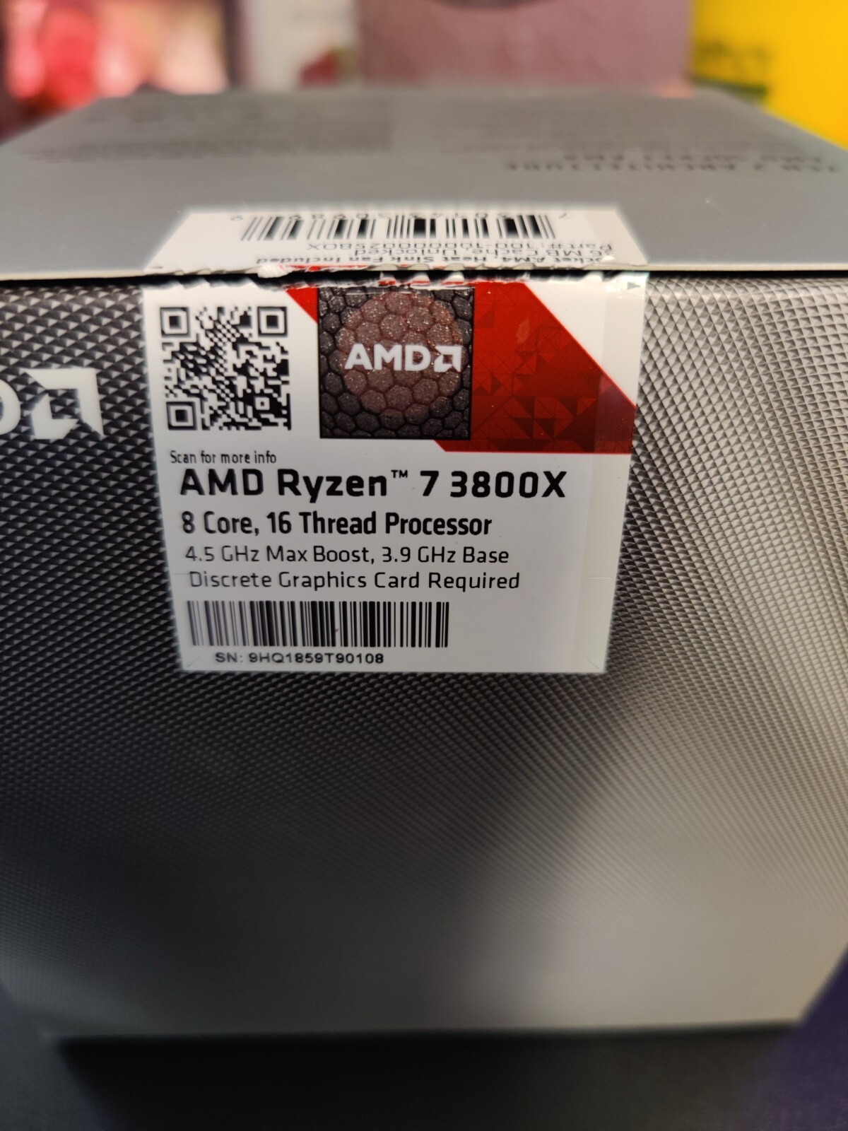 CPU AMD Ryzen 7 3800X CPU AMD Ryzen 7 3800X 3.9GHz CPU 32MB 105W AM4 Up to 4.5GHz