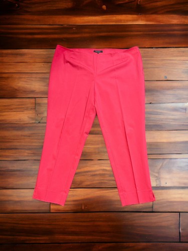 Lafayette 148 Stanton Pants Sz 18 Crop Ankle Dynamite Tomato