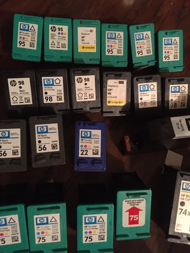 HP INK cartridge Lot of 32 EMPTY Used HP95 Hp98 564XL HP 564 Hp 75 74xl