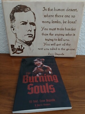 The Burning Souls - Leon Degrelle (2021) Book + Wood Creation - Motive 1 or 2