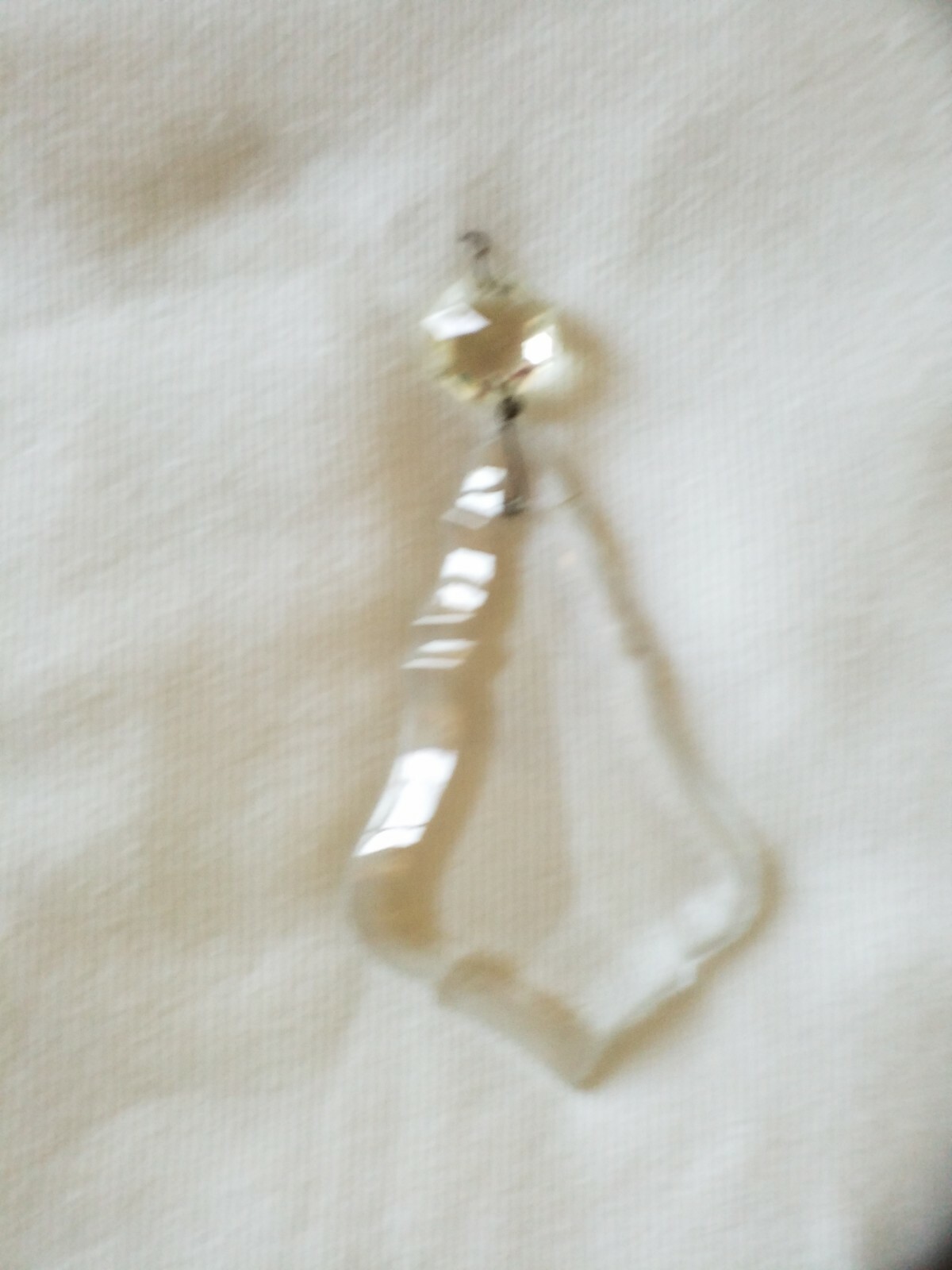 Antique French Cut Crystal Chandelier Pendant Prism Huge vintage Italy 1940