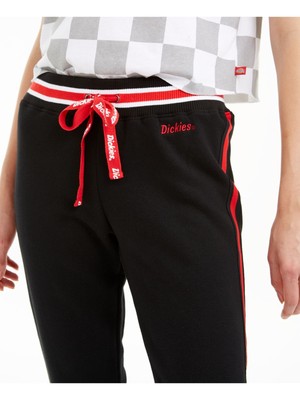

DICKIES Женские черные брюки с карманами и шнурком в рубчик на манжетах на талии, юниорские, Черный, L1093FLD0491A