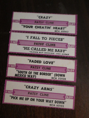 Patsy Cline - CRAZY + I Fall To Pieces  + 2 Jukebox Strips