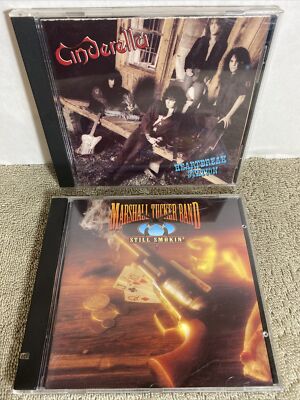 The Marshall Tucker Band Still Smokin' & Cinderella Heartbreak Station CD Lot
