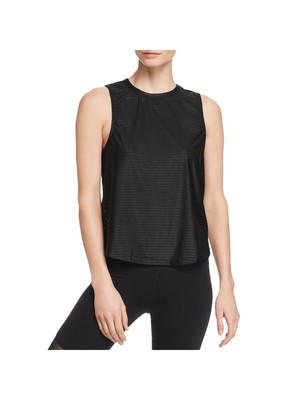 

AQUA ATHLETIC Женская черная сетчатая майка без рукавов с круглым вырезом Active Wear Tank Top, Черный
