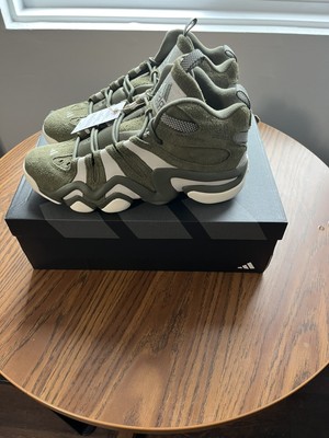 adidas Crazy 8 Lace Up Mens Green Sneakers Casual Shoes
