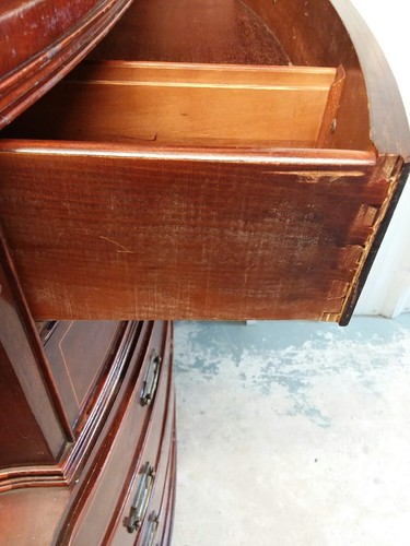 Antique Mahogany Chest with brass fixtures