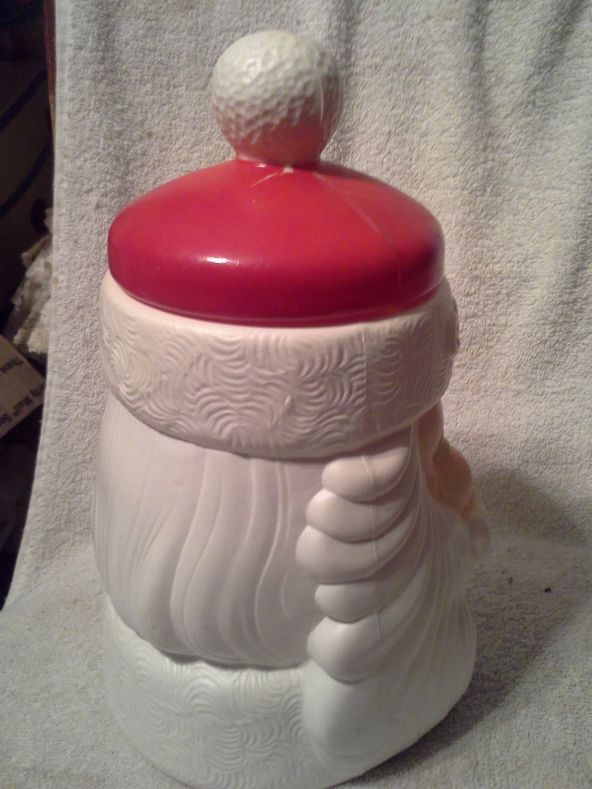 Empire Plastic Blow Mold Santa Claus Cookie Jar 1973