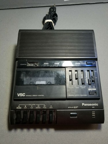 Panasonic RR-830 Standard Cassette Transcriber Recorder VSC Foot Control RP-2692