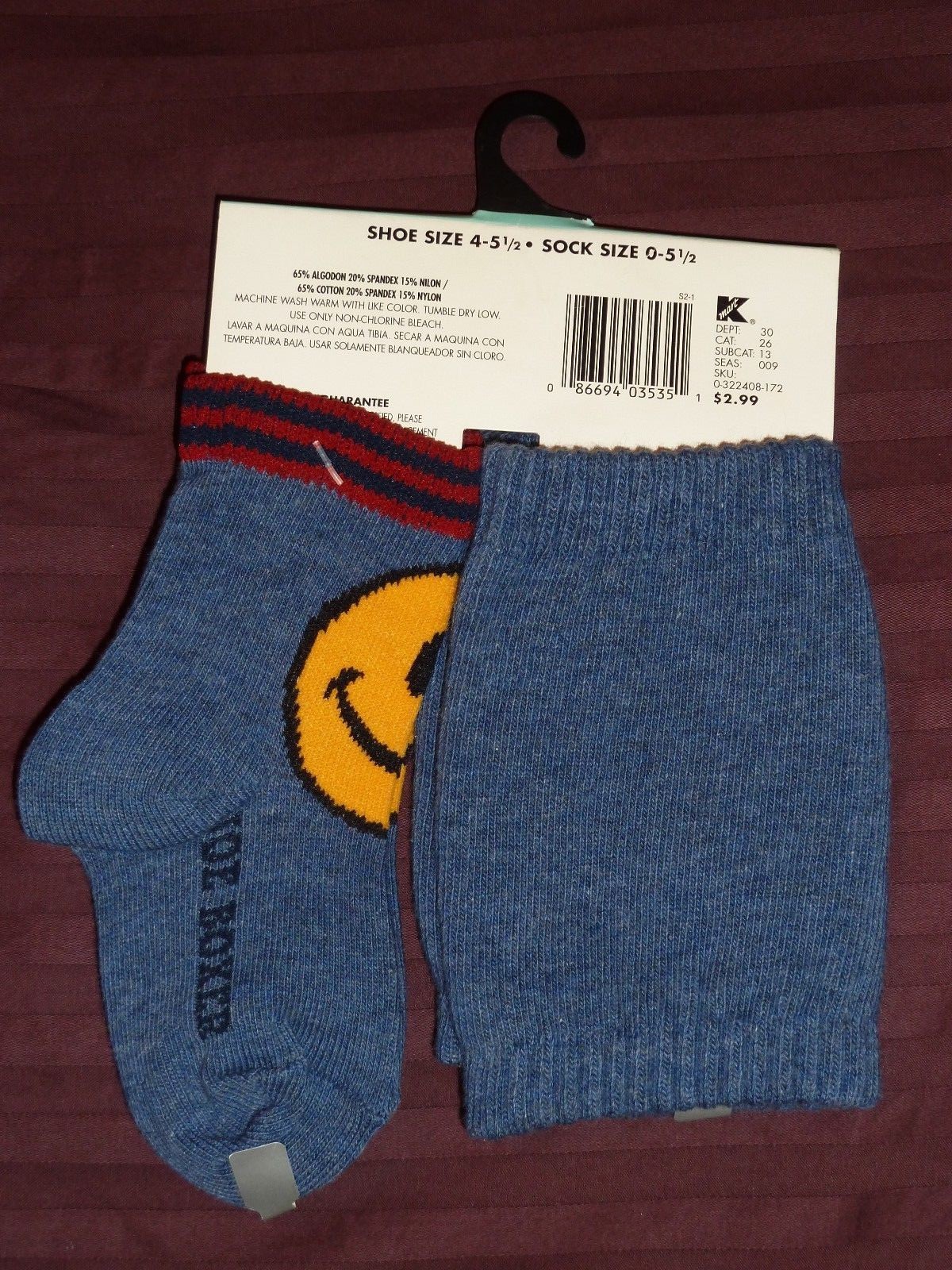 412-24months Joe Boxer Footsies Knee Pads Blue Protectors & Sock Set Baby 2 pack