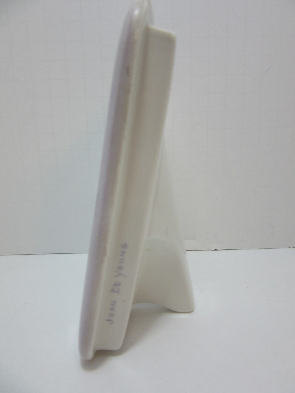 Antique Style Purple Floral Porcelain Photo Picture Desktop Display Frame