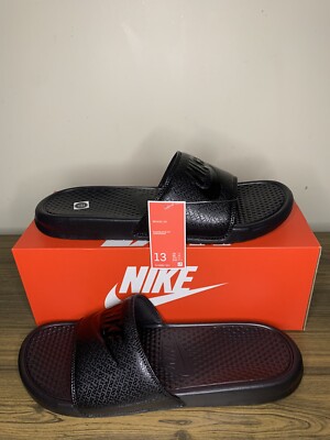 Nike Benassi JDI Triple Black Slides/sandals Mens Size 13 343880-001