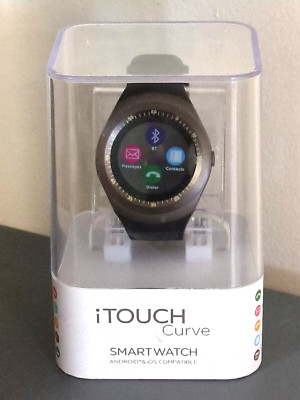 iTOUCH Curve ITR4360 Smartwatch Android & iOS Compatible Sealed Black Large Face