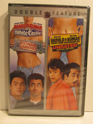NEW SEALED HAROLD KUMAR GO TO WHITE CASTLE 1 & 2 UNRATED EDITION GUANTANAMO BAY