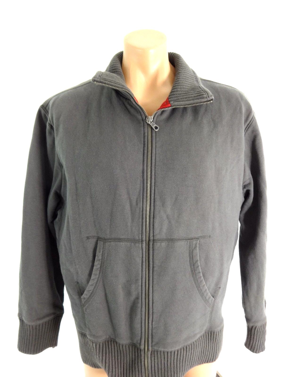 GAP MENS GRAY & RED CASUAL COTTON POLYESTER SWEATER JACKET SIZE XL eBay