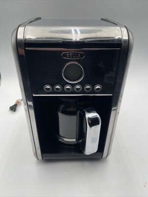 12 Cup Programable Coffee Maker Bella Linea Black & Chrome TSK-1987B Tested