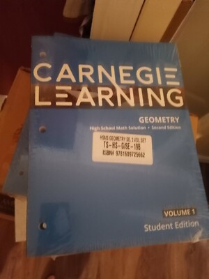 Carnegie Learning Geometry High School Math Solution SEALED 1 & 2 Volume Student