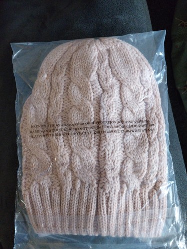 Premium Cable Knit Slouchy Beanie Hat (Blush) | eBay