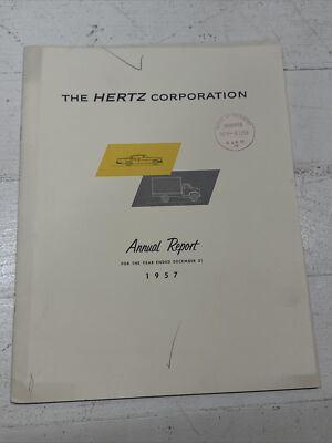 The Hertz Corporation 1957 Annual Report Rent A Car Truck Lease