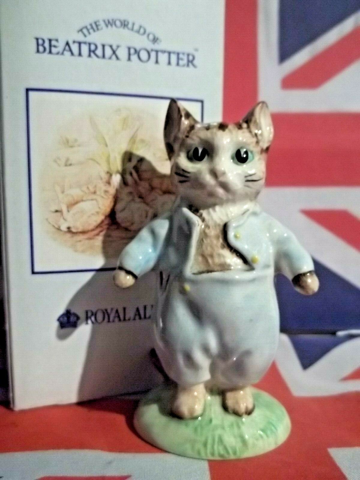 MINT IN BOX BEATRIX POTTER FIGURINE BP6C TOM KITTEN CAT ROYAL ALBERT RARE STAMP