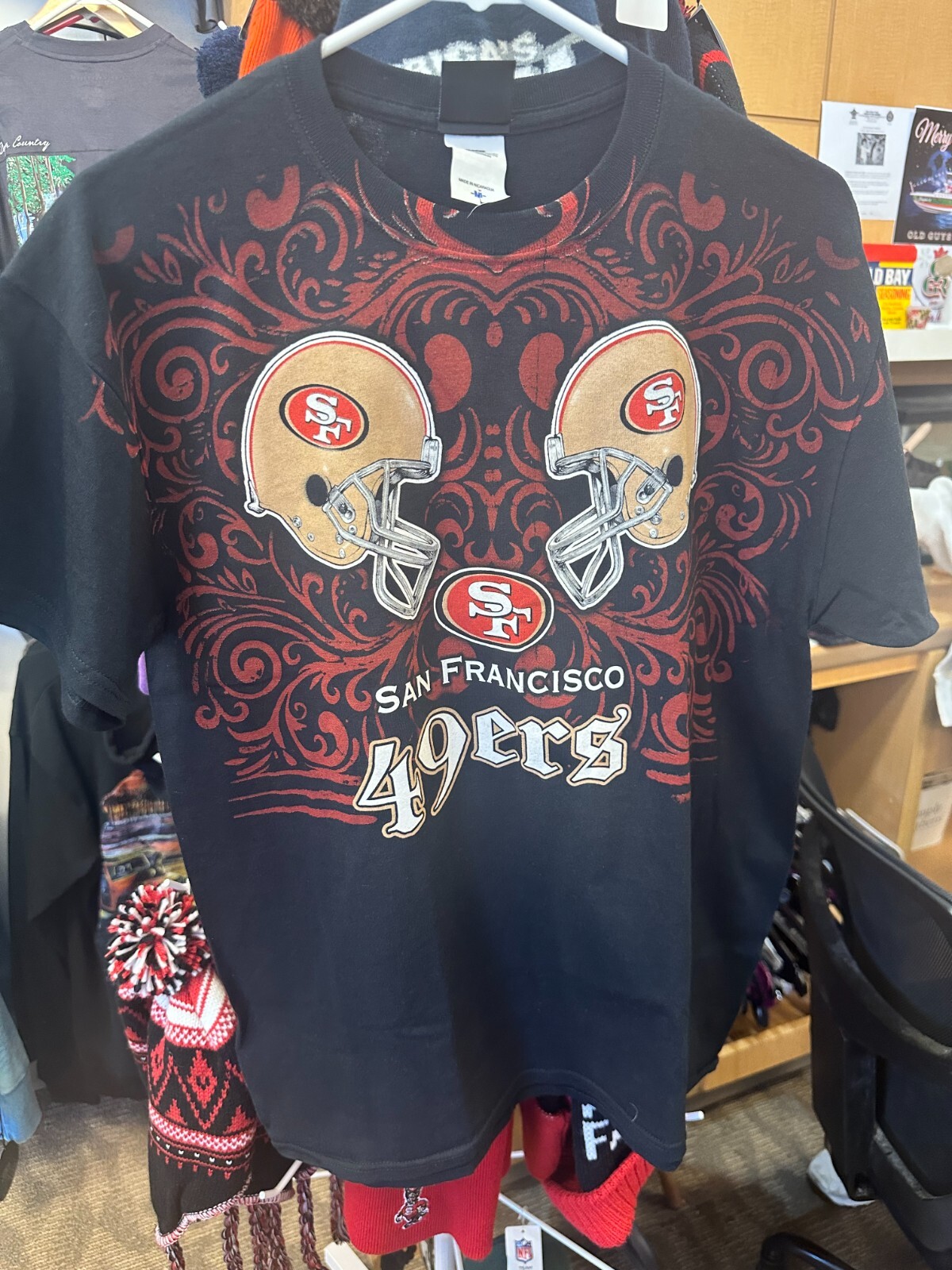 SALE　　49ers ロゴ Tシャツ 赤 USAヴィンテージアメフトTシャツ 送料無料』90s サンフランシスコ49ers USA製 チームロゴTシャツ