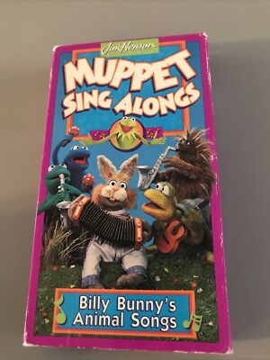Muppet Sing Alongs Billy Bunny's Animal Songs VHS Cassette Tape Jim Henson RARE