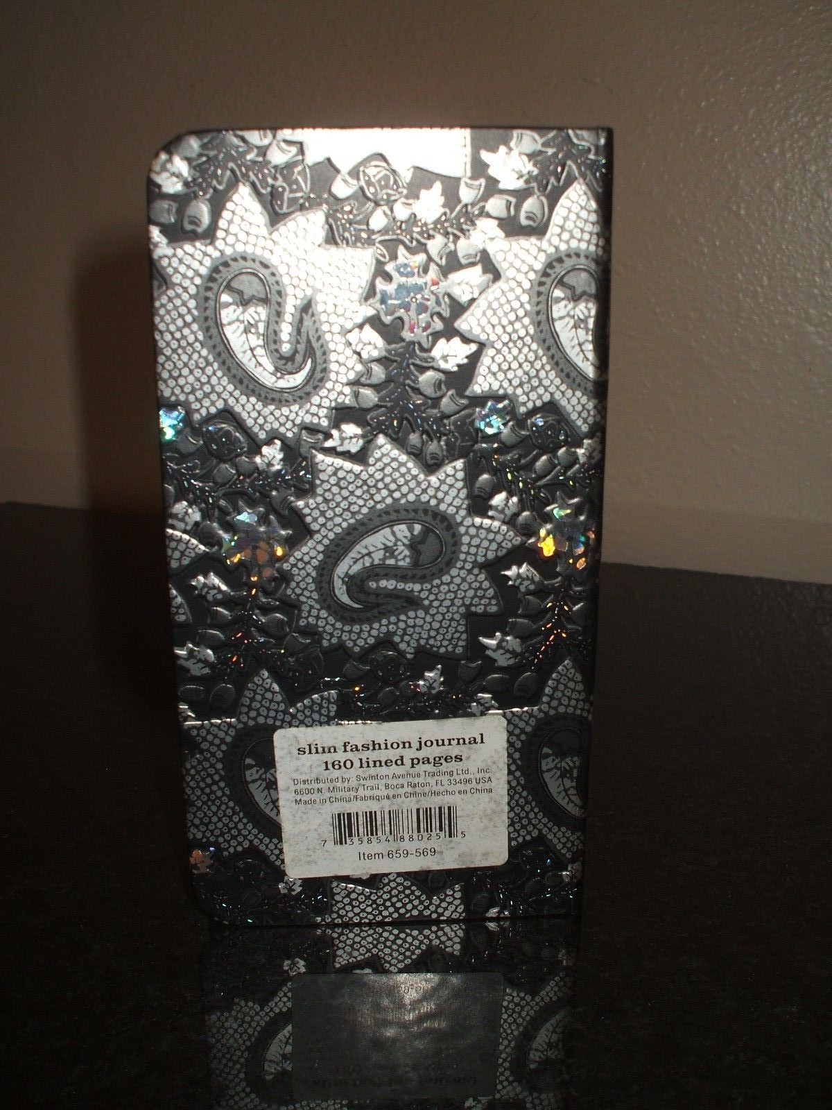 Decorative Slim Fashion Journal 160 Lined Pages 3-1/2