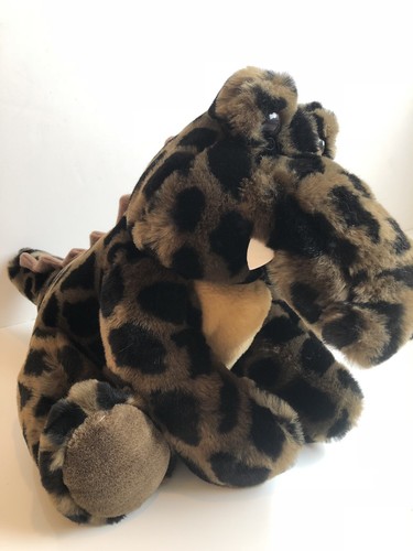 FAO Schwartz Dragon Alligator Leopard Spots Plush Stuffed Animal EUC SOFT