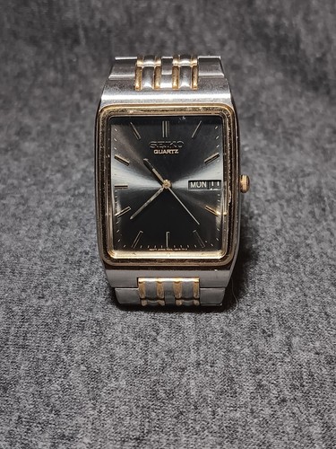時計 Seiko Quartz SEIKO QUARTZ UNISEX 32 MM X 22 MM GOLD PLATED BEZEL ,NEW