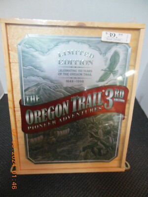 Oregon Trail 3rd Edition, 1848-1998 pioneer adventure wooden box sealed New