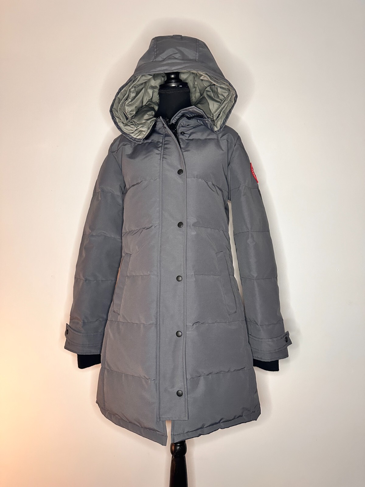 Pre-owned Canada Goose Shelburne Parka, Size M, Titanium, Warm, Winter In Gray
