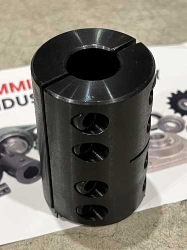 Climax Metal 2C-087 Steel Two-Piece Clamping Collar, Black Oxide Plating, 7/8" Bore Size, 1-5/8" OD, With 1/4-28 X 5/8 Set Screw: Tools Products