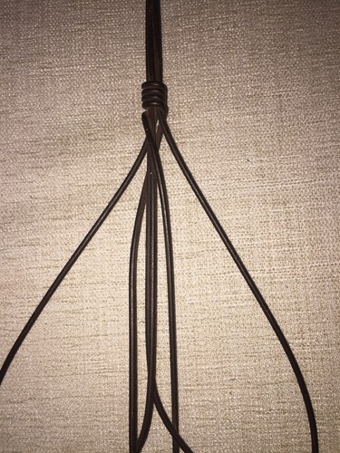 Vtg Antique Wire Carpet Rug Beater Wood Handle Heart Design 30” Long Metal